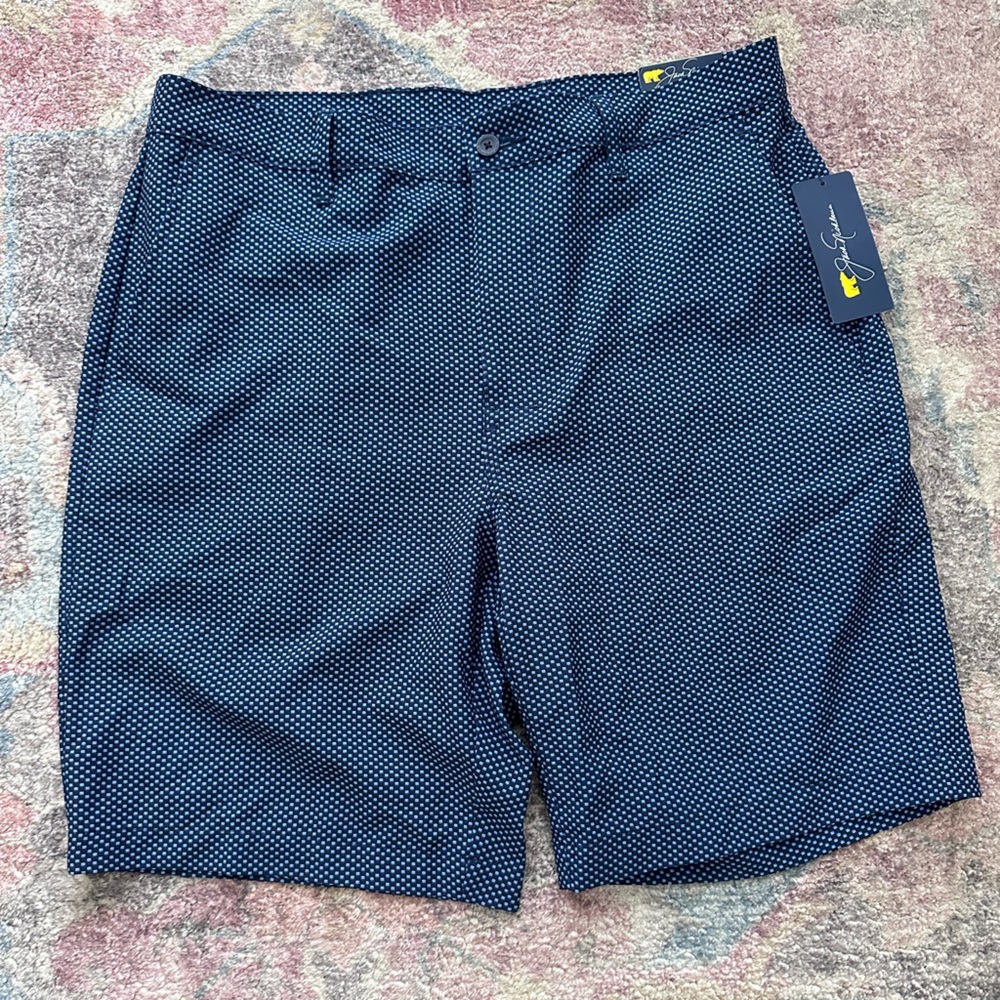NWT Jack Nicklaus Classic Navy Golf Shorts Stretch Moisture Wicking Size 34